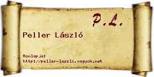 Peller László névjegykártya